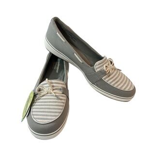 Grasshoppers Ortholite Memory Foam Windham Stripe Boat Shoes Womens Size 12 New